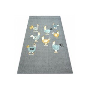3kraft Kusový koberec PASTEL 18413/072 - kuřata / šedý tyrkysový, velikost 120x170