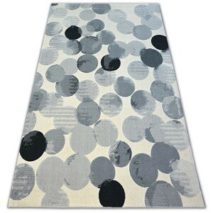 Dywany Lusczow Kusový koberec SCANDI 18461/752 - kruh krémový / šedý / černý, velikost 120x170