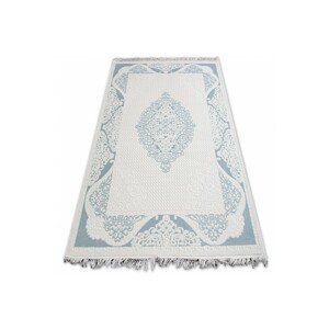 Dywany Lusczow Kusový koberec AKRYLOVÝ MIRADA 5416 Modrý ( Mavi ) Fringe, velikost 160x230