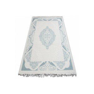 Dywany Lusczow Kusový koberec AKRYLOVÝ MIRADA 5416 Modrý ( Mavi ) Fringe, velikost 100x300