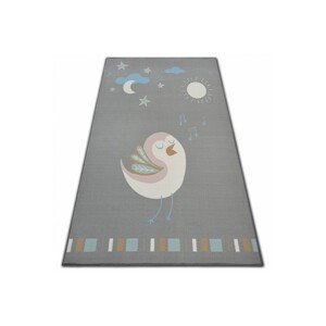 3kraft Kusový koberec LOKO Bird šedý, velikost 160x220