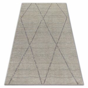 3kraft Kusový koberec SOFT ROMBY krémovo-béžový