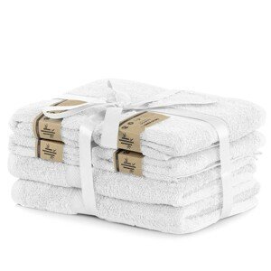 Set 2 osušek a 4 ručníků DecoKing Bella bílé, velikost 2*70x140+4*50x100