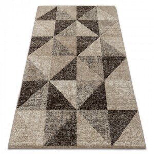 3kraft Kusový koberec FEEL Triangle béžovo-hnědý, velikost 120x170