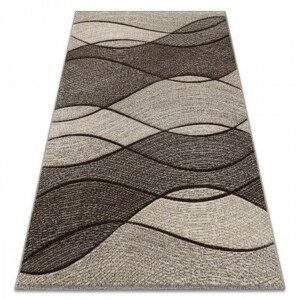 Dywany Lusczow Kusový koberec FEEL Waves tmavě béžový, velikost 140x190