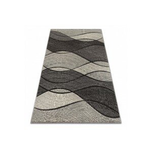 3kraft Kusový koberec FEEL Waves šedý, velikost 140x190