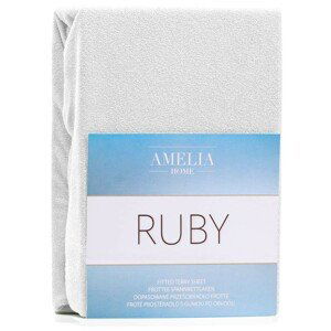 Amelia Home Froté prostěradlo s gumou AmeliaHome Ruby bílé