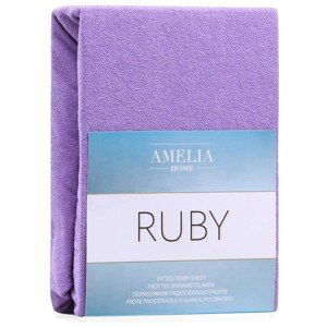 Amelia Home Froté prostěradlo s gumou AmeliaHome Ruby fialové