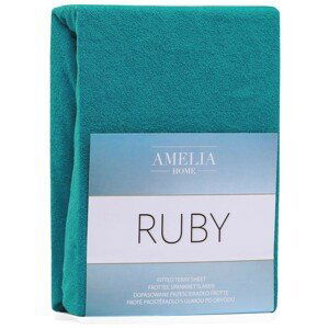 Amelia Home Froté prostěradlo s gumou AmeliaHome Ruby tyrkysové