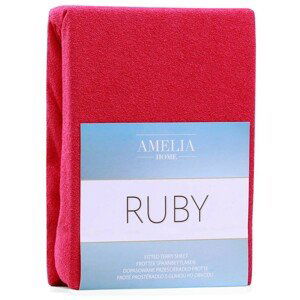 Amelia Home Froté prostěradlo s gumou AmeliaHome Ruby kaštanové