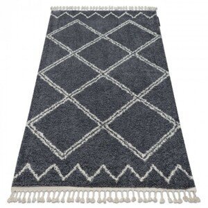 3kraft Kusový shaggy koberec BERBER ASILA šedý, velikost 80x150