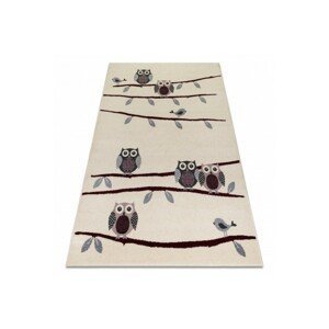 Dywany Lusczow Dětský koberec Owi krémový, velikost 190x270