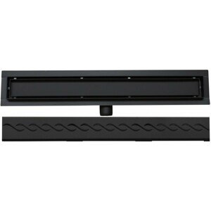 Odtokový žlab nízký MEXEN FLAT BLACK 70 cm - vzor G18