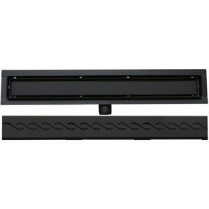 Odtokový žlab nízký MEXEN FLAT BLACK 100 cm - vzor G18