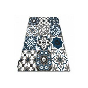 Dywany Lusczow Kusový koberec ALTER Porto květiny modrý, velikost 140x190