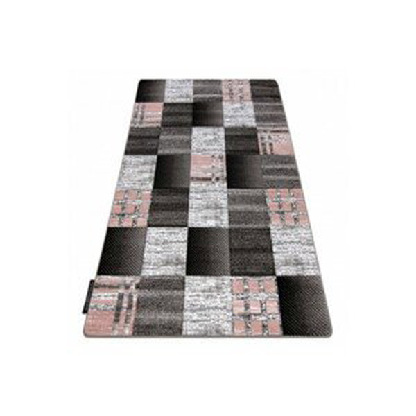Dywany Lusczow Kusový koberec ALTER Siena čtverce mřížka šedý, velikost 80x150