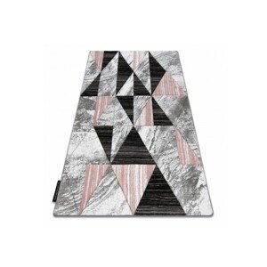 Dywany Lusczow Kusový koberec ALTER Nano trojúhelníky růžový, velikost 120x170