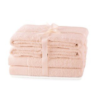 Set ručníků AmeliaHome Amary růžové, velikost 2*70x140+4*50x100