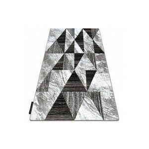 3kraft Kusový koberec ALTER Nano trojúhelníky šedý, velikost 120x170