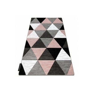 Dywany Lusczow Kusový koberec ALTER Rino trojúhelníky růžový, velikost 160x220