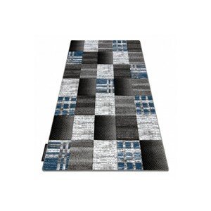 3kraft Kusový koberec ALTER Siena čtverce/mřížka modrý, velikost 120x170