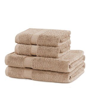 Set béžových ručníků DecoKing Niki, velikost 2*70x140+2*50x100