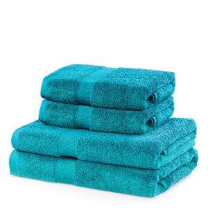 Set tyrkysových ručníků DecoKing Niki, velikost 2*70x140+2*50x100