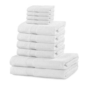 Sada ručníků DecoKing Kunis bílých, velikost 2*70x140+4*50x100+4*30x50