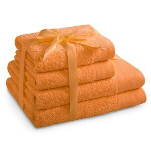 Sada bavlněných ručníků AmeliaHome AMARI oranžová, velikost 2*70x140+2*50x100
