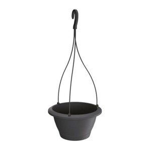 Prosperplast Závěsný květináč Respana Pure tmavě šedý, varianta 23,4 cm