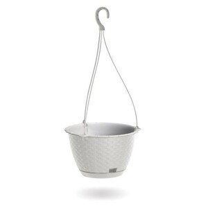 Prosperplast Závěsný květináč Ratolla Bell bílý, varianta 24,3 cm