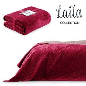 Přehoz na postel AmeliaHome Laila rubínově červený/fialovo růžový, velikost 170x270