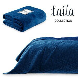 Přehoz na postel AmeliaHome Laila modrý, velikost 220x240