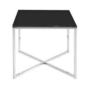 Hector Skleněný konferenční stolek Fara 45 cm černý