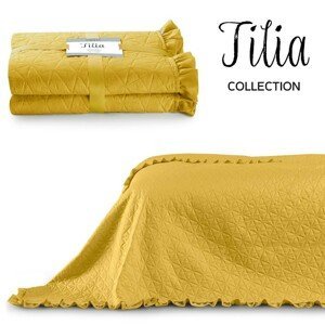 Přehoz na postel AmeliaHome Tilia žlutý, velikost 170x270
