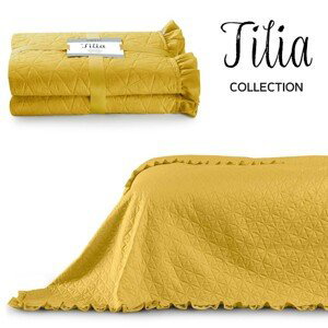 Přehoz na postel AmeliaHome Tilia žlutý, velikost 220x240