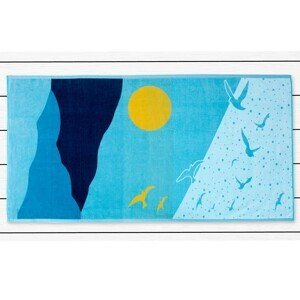 Plážová osuška DecoKing Oceán modrá, velikost 90x180
