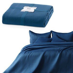 AmeliaHome Přehoz na postel Carmen tmavě modrý, velikost 220x240