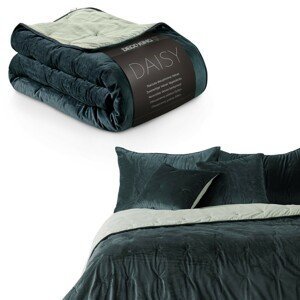Oboustranný přehoz na postel DecoKing Daisy šedý/krémový, velikost 200x220