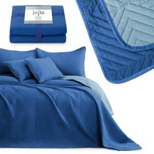 AmeliaHome Oboustranný přehoz na postel Sofia modrý, velikost 170x270