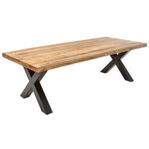 Hector Dřevěný jídelní stůl Iron Craft 200 x 100 cm hnědý