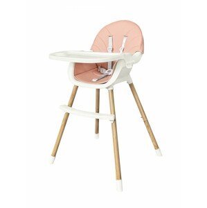 Dětská jídelní židlička 2v1 Colby EcoToys růžová