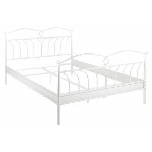 Hector Kovová postel Line 140x200 dvoulůžko - bílé