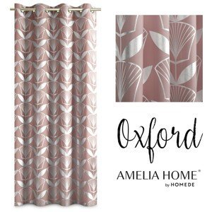 Závěs AmeliaHome Oxford I pudrově růžový, velikost 140x250