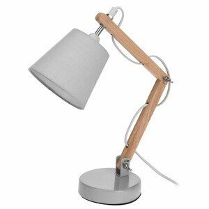 DekorStyle Stolní lampa s šedým stínidlem 45 cm