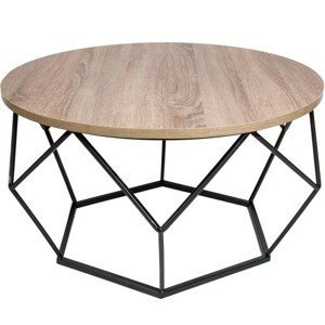 DekorStyle Konferenční stolek Diamond 70 cm tmavý dub