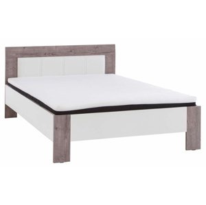 Kasvo SOFIA postel 140cm včetně matrace beton / bílá