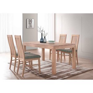 Kasvo MORIS stůl+LAURA židle 1+4 Buk / látka SH21