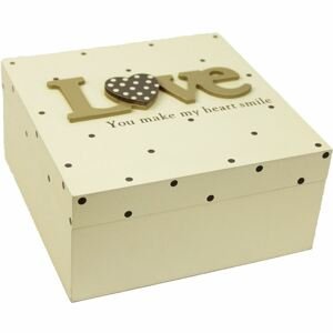 Dřevěná krabička Love D0419