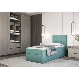 Expedo Čalouněná postel boxspring DOBLE + topper, 90x200, enjoy 18, levá